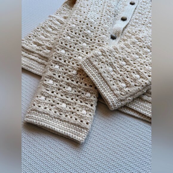 LORO PIANA Arola crocheted cashmere-blend cardigan - Picture 11 of 12